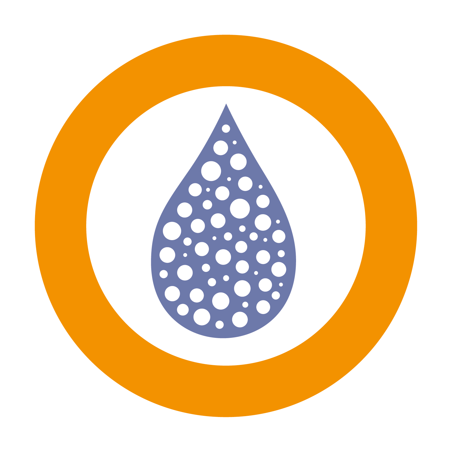 Symbol Tannosynt Lotio in einem orangefarbenen Kreis eingerahmt