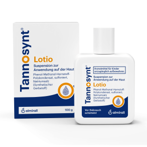 Produktbild Tannosynt Lotion 100 g mit Verpackung