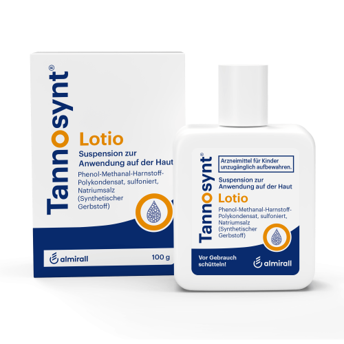 Produktbild Tannosynt Lotion 100 g mit Verpackung